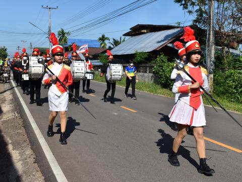 พิธีเปิดการแข่งขันกีฬาเยาวชนและประชาชนต้านภัยยาเสพติดประจำปีงบประมาณ 2565