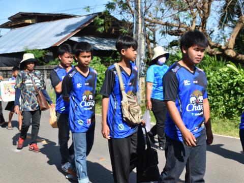 พิธีเปิดการแข่งขันกีฬาเยาวชนและประชาชนต้านภัยยาเสพติดประจำปีงบประมาณ 2565