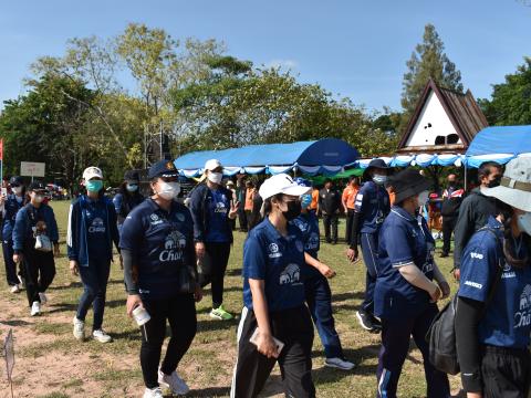 พิธีเปิดการแข่งขันกีฬาเยาวชนและประชาชนต้านภัยยาเสพติดประจำปีงบประมาณ 2565