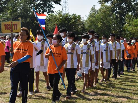 พิธีเปิดการแข่งขันกีฬาเยาวชนและประชาชนต้านภัยยาเสพติดประจำปีงบประมาณ 2565