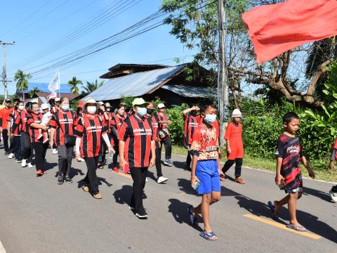 พิธีเปิดการแข่งขันกีฬาเยาวชนและประชาชนต้านภัยยาเสพติดประจำปีงบประมาณ 2565