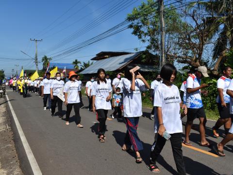 พิธีเปิดการแข่งขันกีฬาเยาวชนและประชาชนต้านภัยยาเสพติดประจำปีงบประมาณ 2565