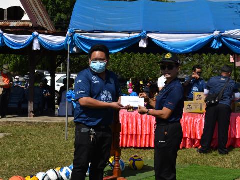 พิธีเปิดการแข่งขันกีฬาเยาวชนและประชาชนต้านภัยยาเสพติดประจำปีงบประมาณ 2565