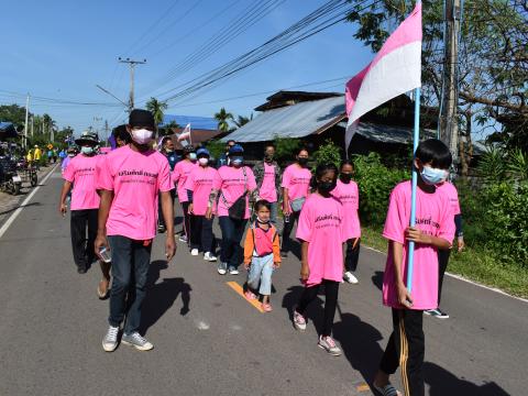 พิธีเปิดการแข่งขันกีฬาเยาวชนและประชาชนต้านภัยยาเสพติดประจำปีงบประมาณ 2565