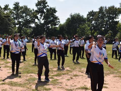 พิธีเปิดการแข่งขันกีฬาเยาวชนและประชาชนต้านภัยยาเสพติดประจำปีงบประมาณ 2565