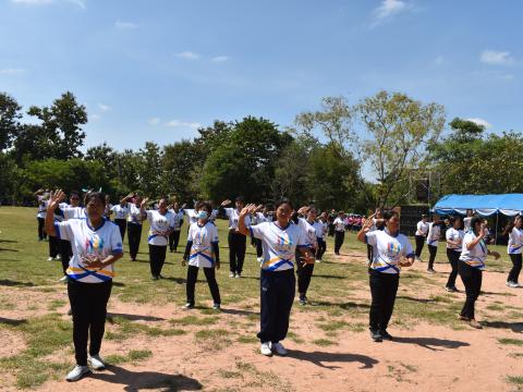 พิธีเปิดการแข่งขันกีฬาเยาวชนและประชาชนต้านภัยยาเสพติดประจำปีงบประมาณ 2565