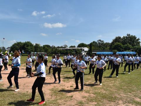 พิธีเปิดการแข่งขันกีฬาเยาวชนและประชาชนต้านภัยยาเสพติดประจำปีงบประมาณ 2565