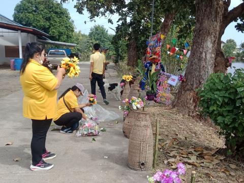 เตรียมสถานที่เพื่อเตรียมความพร้อมสำหรับงานสืบสานประเพณีไทย"ลอยกระทง"ประจำปี 2565