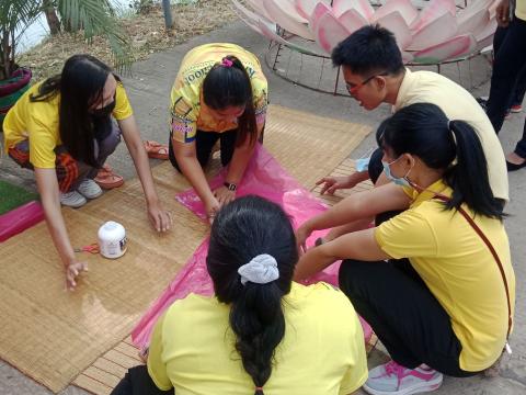 เตรียมสถานที่เพื่อเตรียมความพร้อมสำหรับงานสืบสานประเพณีไทย"ลอยกระทง"ประจำปี 2565