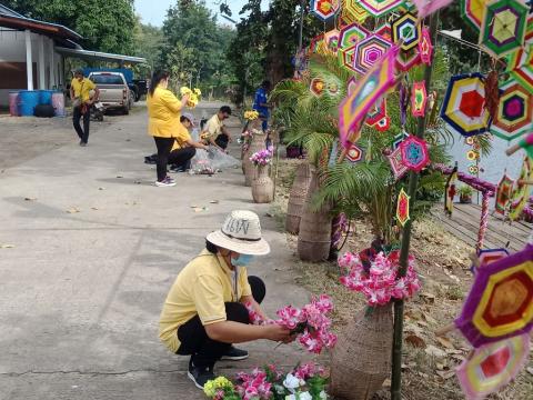 เตรียมสถานที่เพื่อเตรียมความพร้อมสำหรับงานสืบสานประเพณีไทย"ลอยกระทง"ประจำปี 2565