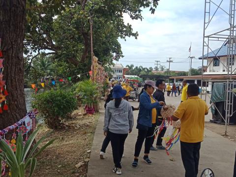 เตรียมสถานที่เพื่อเตรียมความพร้อมสำหรับงานสืบสานประเพณีไทย"ลอยกระทง"ประจำปี 2565