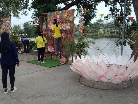 เตรียมสถานที่เพื่อเตรียมความพร้อมสำหรับงานสืบสานประเพณีไทย"ลอยกระทง"ประจำปี 2565