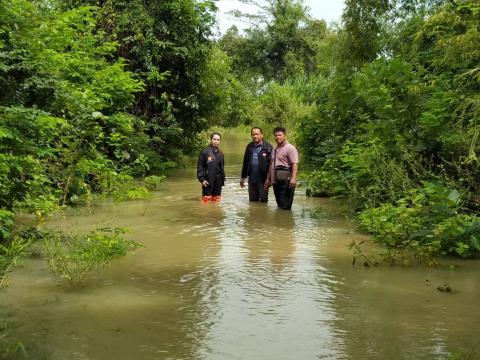 ตรวจสถานการณ์น้ำฝายน้ำล้น