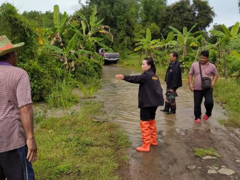 ตรวจสถานการณ์น้ำฝายน้ำล้น