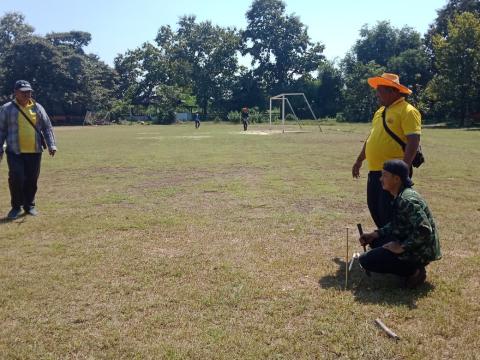 วมกันจัดสถานที่เตรียมความพร้อมสนาม