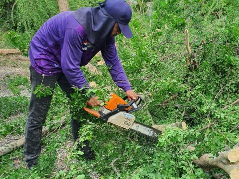 ปรับภูมิทัศน์รอบๆบริเวรวัดเขาโชคอำนวย