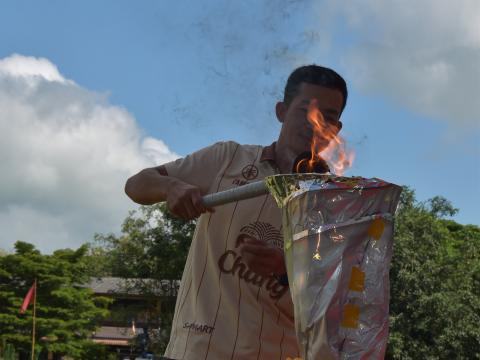 พิธีเปิดการแข่งขันกีฬาเยาวชนและประชาชนต้านภัยยาเสพติด ประจำปีงบประมาณ 2569