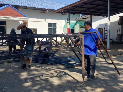 จัดเตรียมสถานที่จัดงานวันเด็กแห่งชาติ ประจำปีงบประมาณ 2569