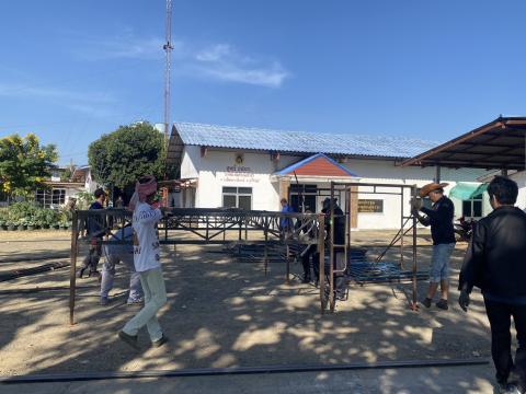 จัดเตรียมสถานที่จัดงานวันเด็กแห่งชาติ ประจำปีงบประมาณ 2569