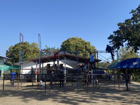 จัดเตรียมสถานที่จัดงานวันเด็กแห่งชาติ ประจำปีงบประมาณ 2569