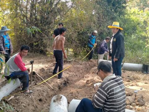 ซ่อมแซมถนน และวางท่อระบายน้ำ