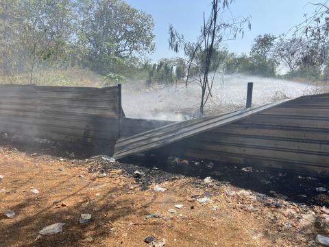 ออกระงับเหตุเหตุไฟไหม้บ่อขยะพื้นที่หมู่ที่ 8