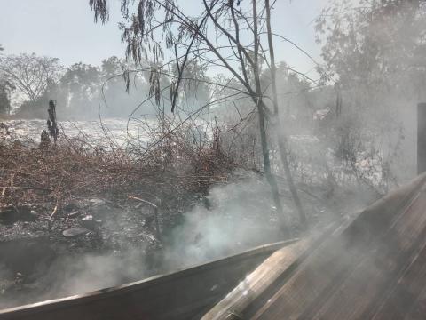 ออกระงับเหตุเหตุไฟไหม้บ่อขยะพื้นที่หมู่ที่ 8