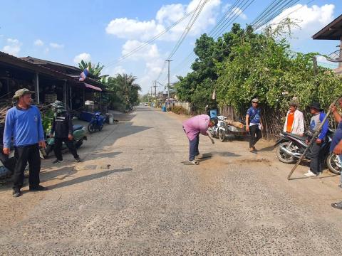 รื้อยางลูกระนาด-เนินชะลอความเร็ว(เนื่องจากแผ่นยางชำรุดและแตกหัก)