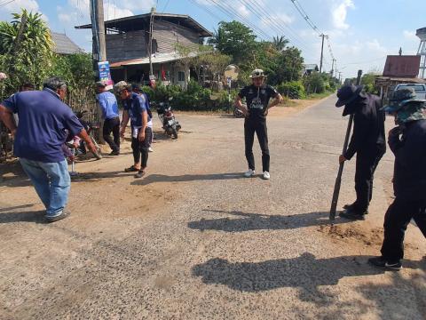 รื้อยางลูกระนาด-เนินชะลอความเร็ว(เนื่องจากแผ่นยางชำรุดและแตกหัก)