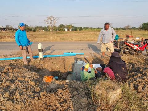 ซ่อมท่อส่งน้ำประปา หมู่ที่ 2