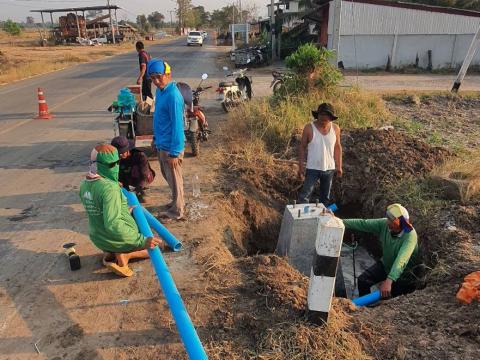 ซ่อมท่อส่งน้ำประปา หมู่ที่ 2