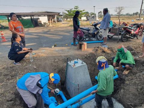 ซ่อมท่อส่งน้ำประปา หมู่ที่ 2