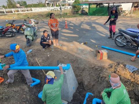 ซ่อมท่อส่งน้ำประปา หมู่ที่ 2