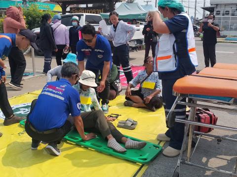 ร่วมประชุมเชิงปฏิบัติการ และซ้อมแผนรับมืออุบัติภัยหมู่