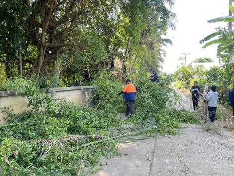 จัดกิจกรรมจิตอาสาพัฒนาหมู่บ้าน