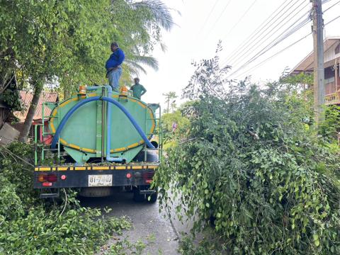 จัดกิจกรรมจิตอาสาพัฒนาหมู่บ้าน