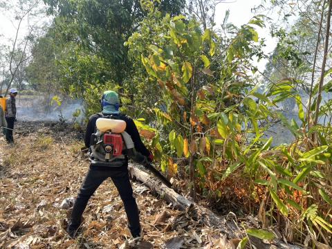 ออกระงับเหตุเพลิงไหม้ ในพื้นที่หมู่ที่ 3