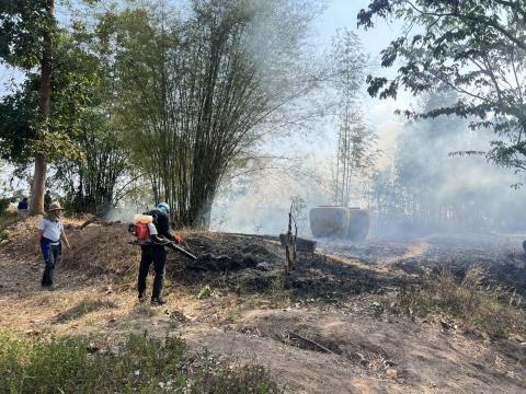 ออกระงับเหตุเพลิงไหม้ ในพื้นที่หมู่ที่ 3