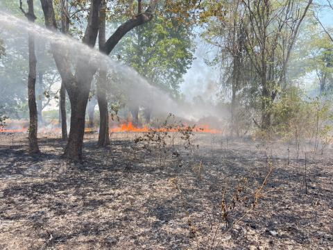 ออกระงับเหตุไฟไหม้ป่าชุมชน