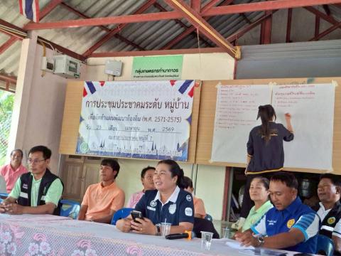 การจัดประชุมประชาคมระดับหมู่บ้าน เพื่อจัดทำแผนพัฒนาท้องถิ่น (พ.ศ.2570 - 2575)
