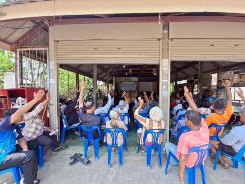 การจัดประชุมประชาคมระดับหมู่บ้าน เพื่อจัดทำแผนพัฒนาท้องถิ่น (พ.ศ.2570 - 2575)