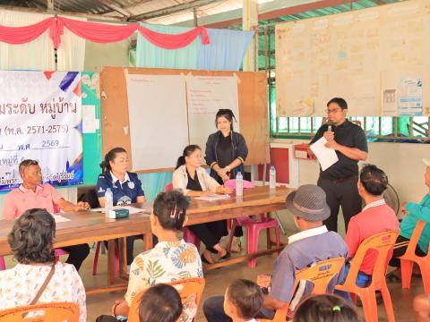 การจัดประชุมประชาคมระดับหมู่บ้าน เพื่อจัดทำแผนพัฒนาท้องถิ่น (พ.ศ.2570 - 2575)