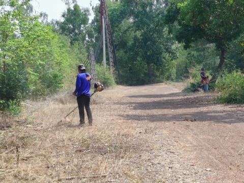 เตรียมความพร้อมสถานที่ เพื่อใช้ในในการจัดงานประเพณีบุญบั้งไฟ
