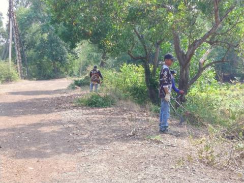 เตรียมความพร้อมสถานที่ เพื่อใช้ในในการจัดงานประเพณีบุญบั้งไฟ