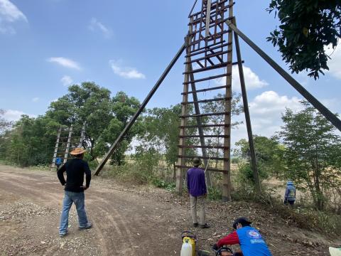 เตรียมความพร้อมสถานที่ เพื่อใช้ในในการจัดงานประเพณีบุญบั้งไฟ ประจำปี 2569