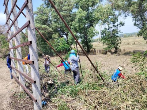 เตรียมความพร้อมสถานที่ เพื่อใช้ในในการจัดงานประเพณีบุญบั้งไฟ ประจำปี 2569