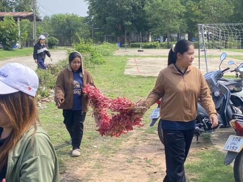ตงแต่งเวที ในงานประเพณีบุญบั้งไฟ ตำบลถาวร ประจำปี 2569