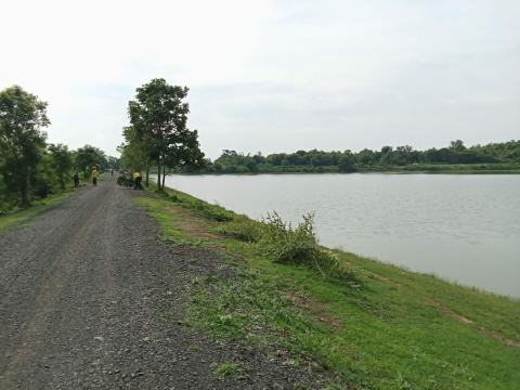 ลงพื้นที่จัดเตรียมสถานที่ และปรับปรุงภูมิทัศน์ เตรียมความพร้อม พิธีปล่อยพันธุ์สัตว์น้ำ