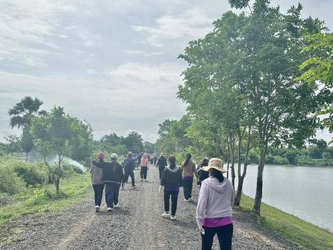 ลงพื้นที่จัดเตรียมสถานที่ และปรับปรุงภูมิทัศน์ เตรียมความพร้อม พิธีปล่อยพันธุ์สัตว์น้ำ