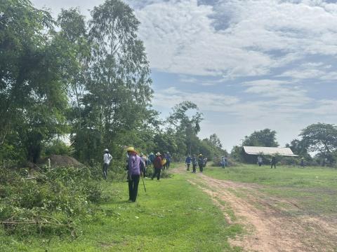 ลงพื้นที่จัดเตรียมสถานที่ และปรับปรุงภูมิทัศน์ เตรียมความพร้อม พิธีปล่อยพันธุ์สัตว์น้ำ